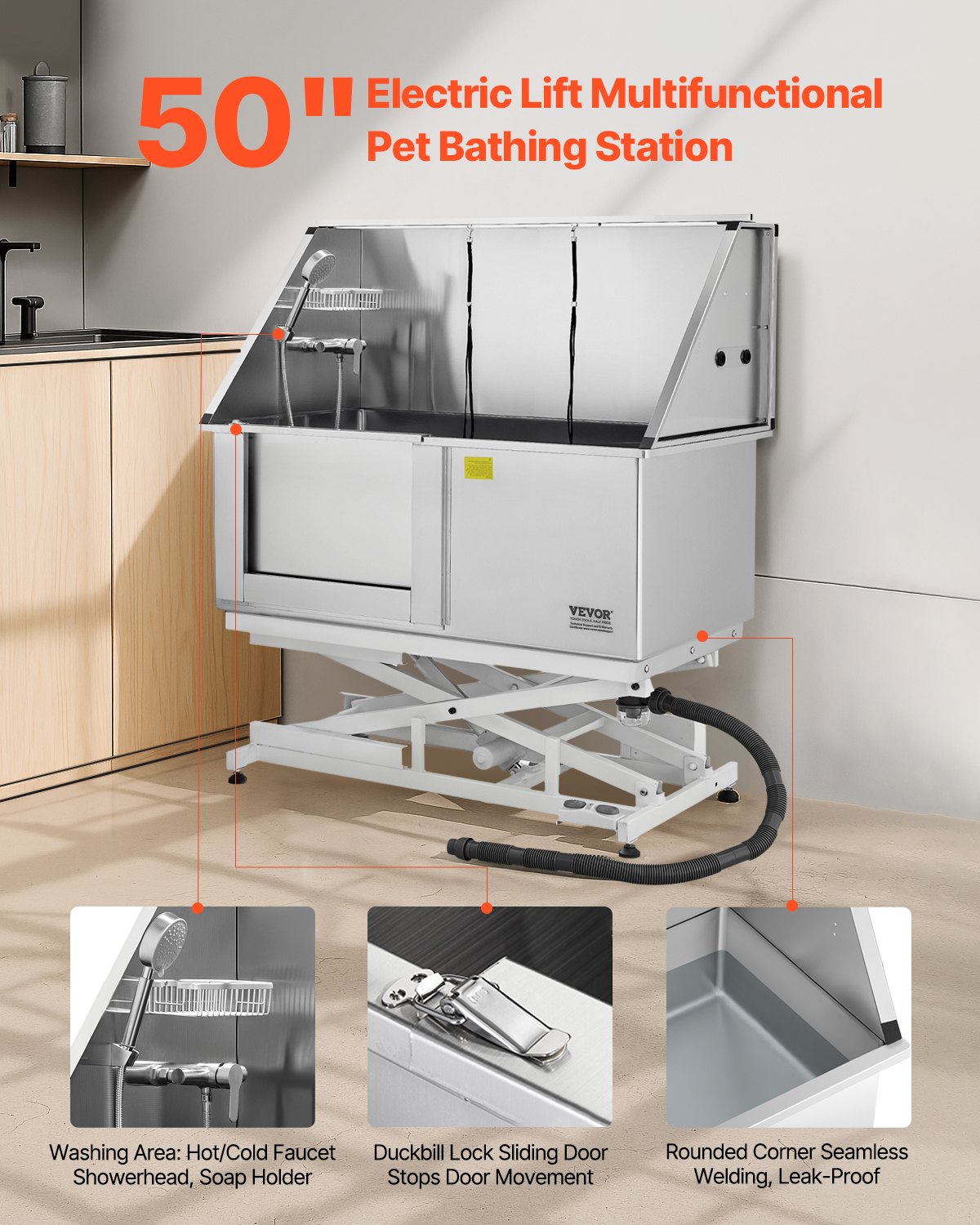 VEVOR Electric Lift Dog Washing Station