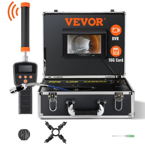 VEVOR Sewer Camera Pipe Inspection Camera 17.8 cm 1000TVL Camera 30.5m w/Locator 512Hz
