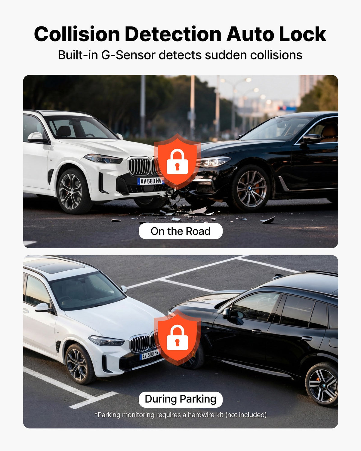 VEVOR Dash Cam Front and Rear