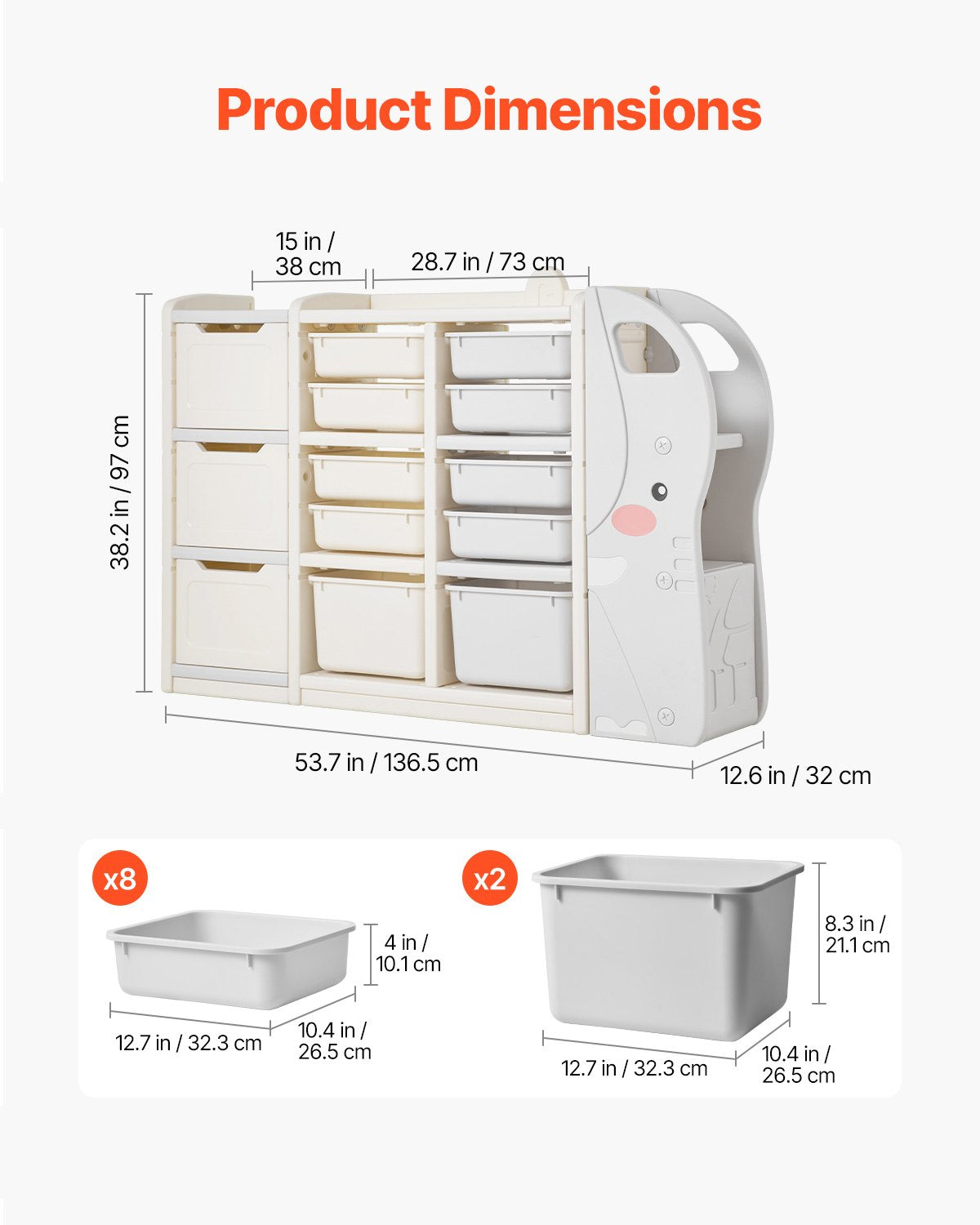 VEVOR Kids Toy Storage