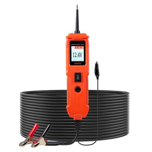 VEVOR Automotive Circuit Tester, 8 - 35 DCV Power Circuit Probe Tester with TFT Color Display and Lighting, Automotive Power Tester Probe with 13 ft / 4 m Cable, ABS Shell Electrical Detector Finder