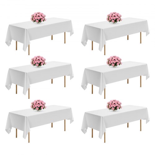 VEVOR White Tablecloths for Rectangle Tables
