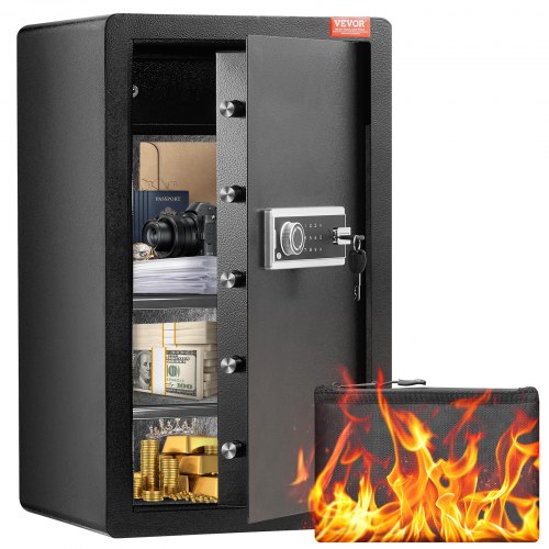 VEVOR Single Door 4.0 cu.ft Safe Box with Key Lock & Password