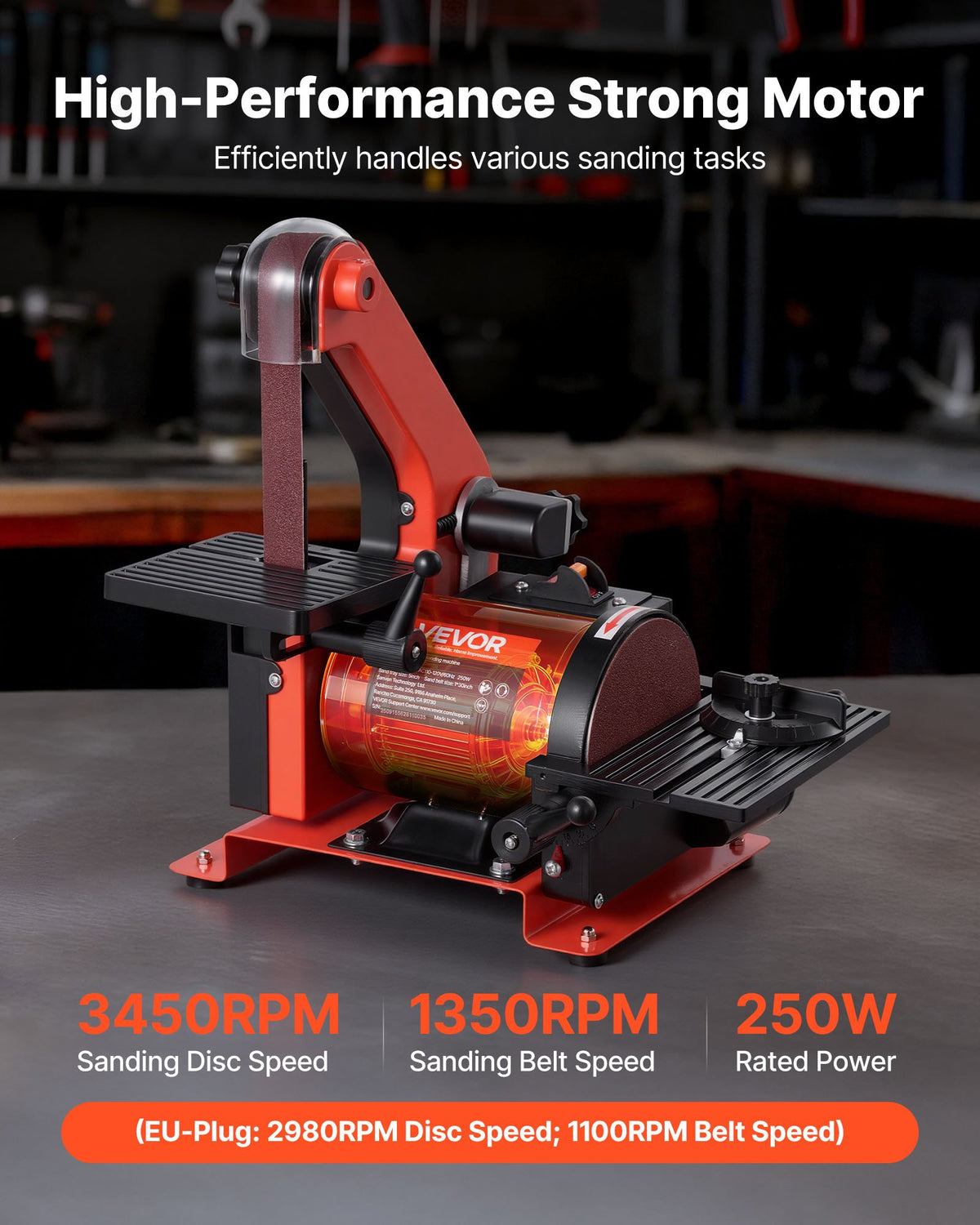 VEVOR 125mm Disc Sander & 25mm x 762mm Belt Sander
