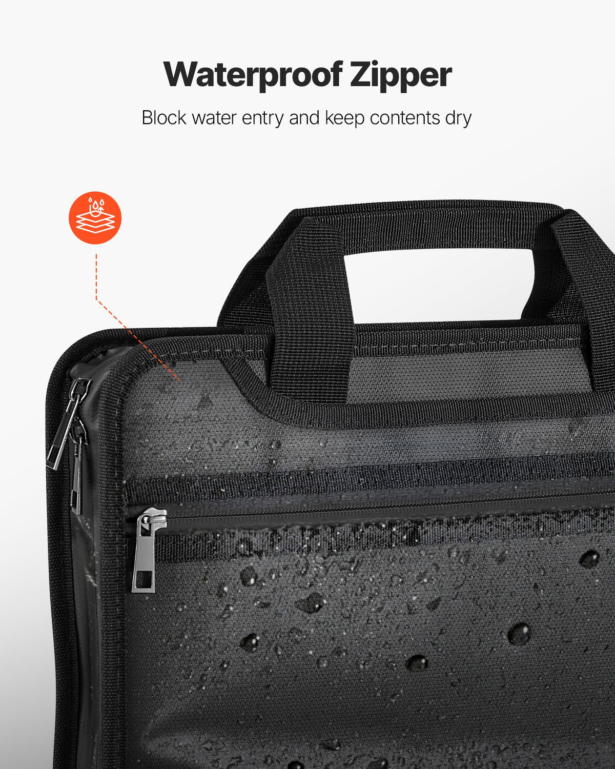VEVOR Fireproof Document Bag, 1000 ℃ Heat Insulated Fireproof & Waterproof Bag, Portable Multi-Layer File Storage Security Organizer Home Office Travel Use, for Passports, Important Documents, Files