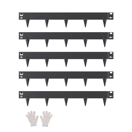 VEVOR Steel Landscape Edging, 5 Packs 39 x 3 in Rust-Resistant Metal Landscape Edging, Bendable Garden Edging Border, Heavy Duty Lawn Edging, Easy-to-Install, Flower Bed Yard Pathway Divider Black