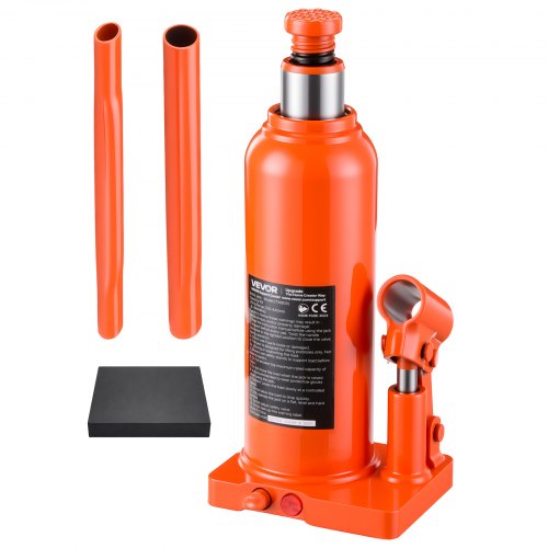 VEVOR Hydraulic Bottle Jack 10 Ton (22046.2 lbs) 230-440 mm Lifting Range, for Heavy-Duty Pickup Truck, Truck, Large SUV, Auto Repair and House Lift, Multi-Directional Welded Jack with Long Handle
