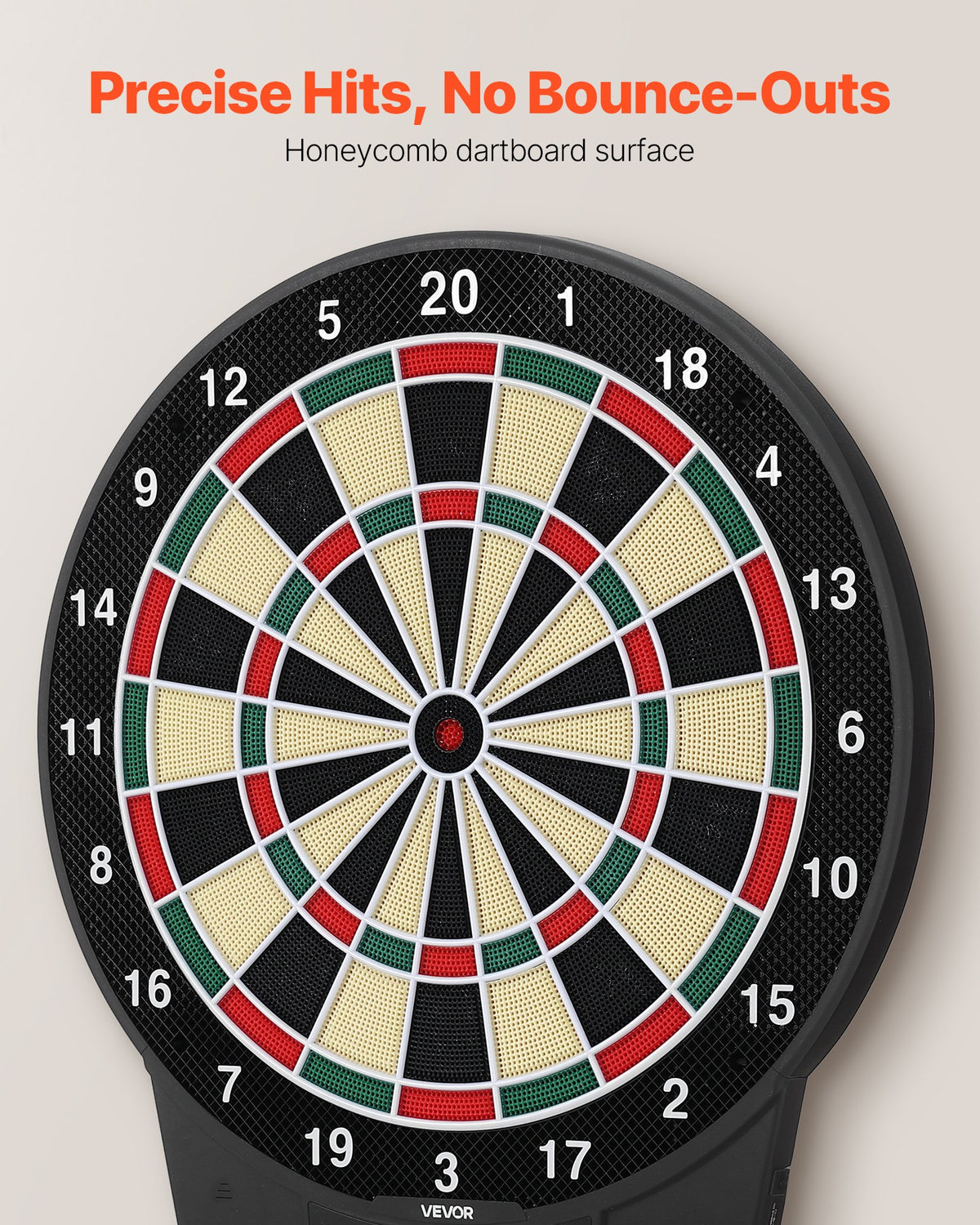 VEVOR Electronic Dart Board, 391mm Target Dartboard with 43 Games & 320+ Variations for Up to 8 Players, 6 Dart Shafts with Flights & 50 Soft Tips, Color LCD Scoring Screen for Home Party Game Room
