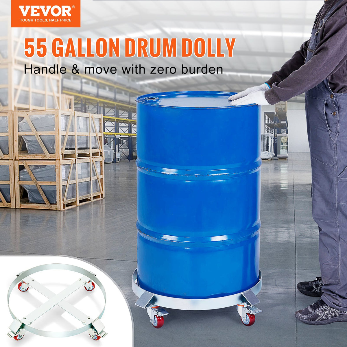 VEVOR 208.2 L Heavy Duty Drum Dolly