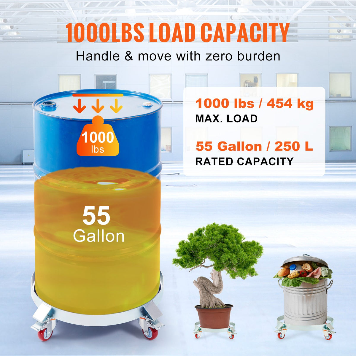 VEVOR 208.2 L Heavy Duty Drum Dolly
