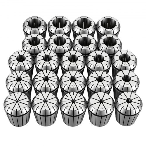 VEVOR ER40 Collet Set 1/8"-1" 23 Piece ER40 Spring Collet Chuck Set, for CNC Milling Machines & Drill Presses, 0.0006" TIR High Concentricity, Precision Lathe Chuck Tool with Storage Case, Alloy Steel