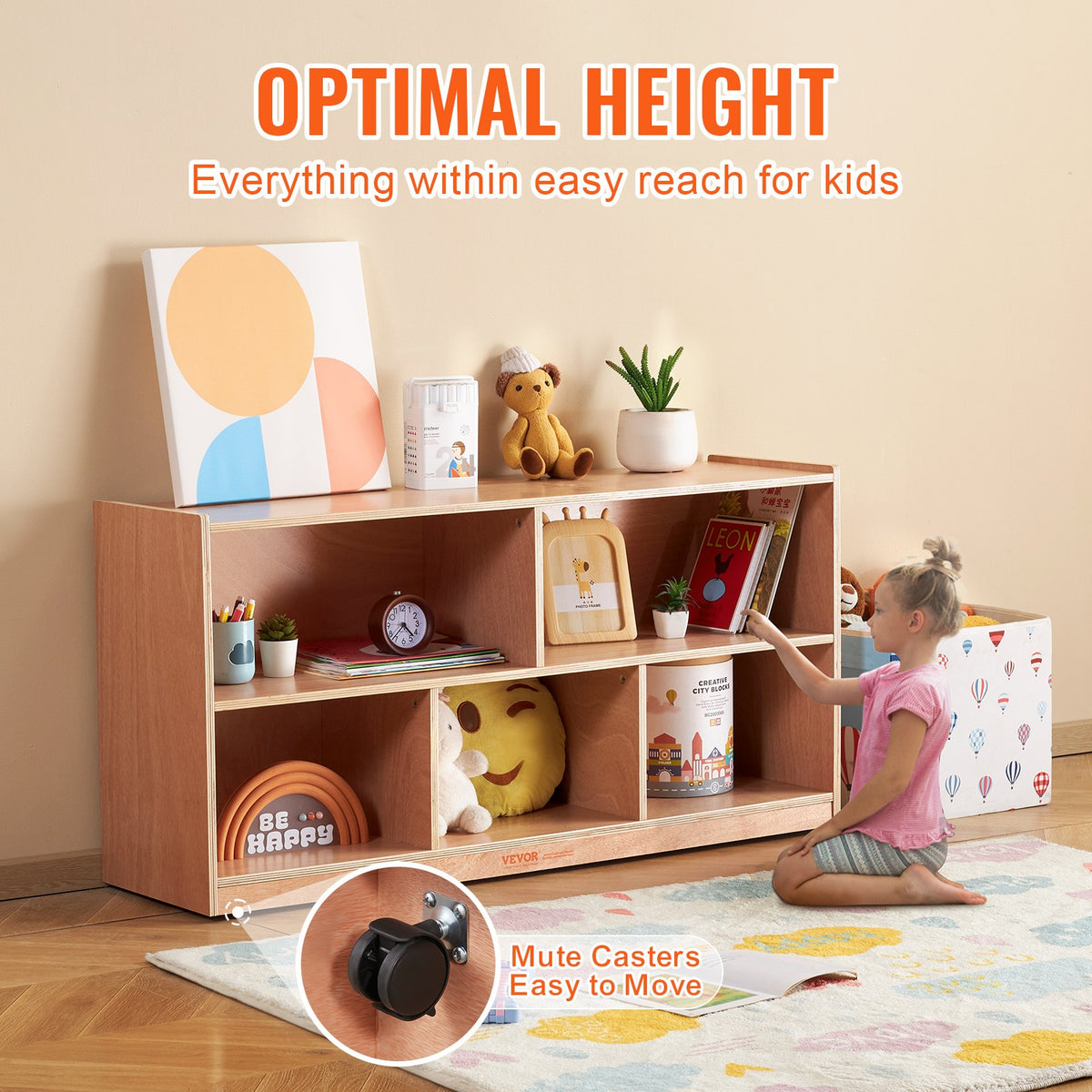 VEVOR Cubby Mobile Tray Storage Cabinet