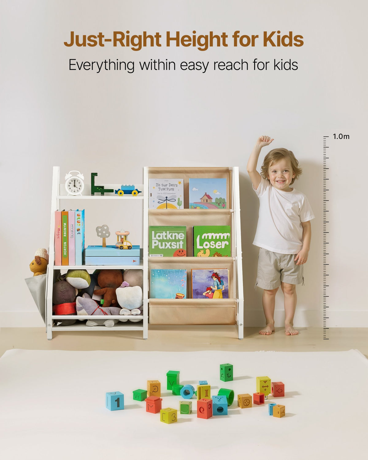 VEVOR 3-Tier Kids Bookshelf