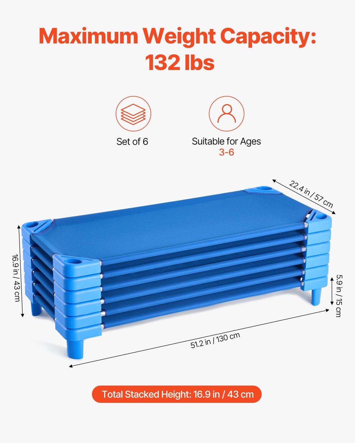 VEVOR Stackable Kiddie Cot