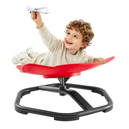 VEVOR Spinning Chair for Autistic Kids Ages 3-12 Autism Sensory Toy 100 kg, Sensory Swivel Seat Products for Children ADHD, Training Body Coordination Balance, 520 mm x 500 mm, Elephant Shape, Red