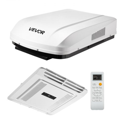 VEVOR RV Air Conditioner, 3600W RV AC Unit, 220V Non-Ducted Rooftop Air Conditioner with Heat Pump & Cooling, Variable Speed Easy Install Quiet AC Unit with ADB Button Control & Remote Control, White