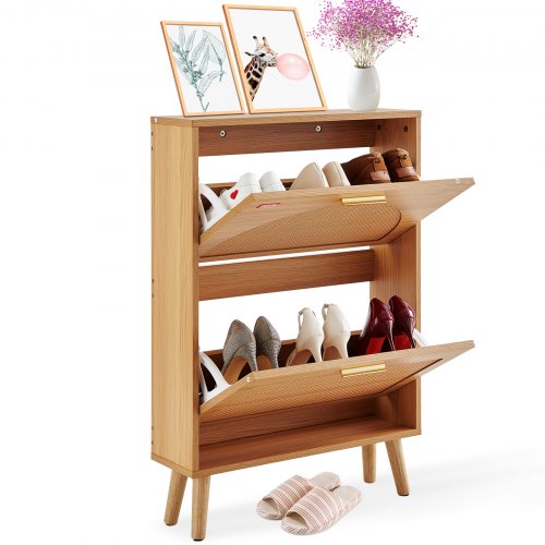 VEVOR Shoe Cabinet with 2 Flip Drawers