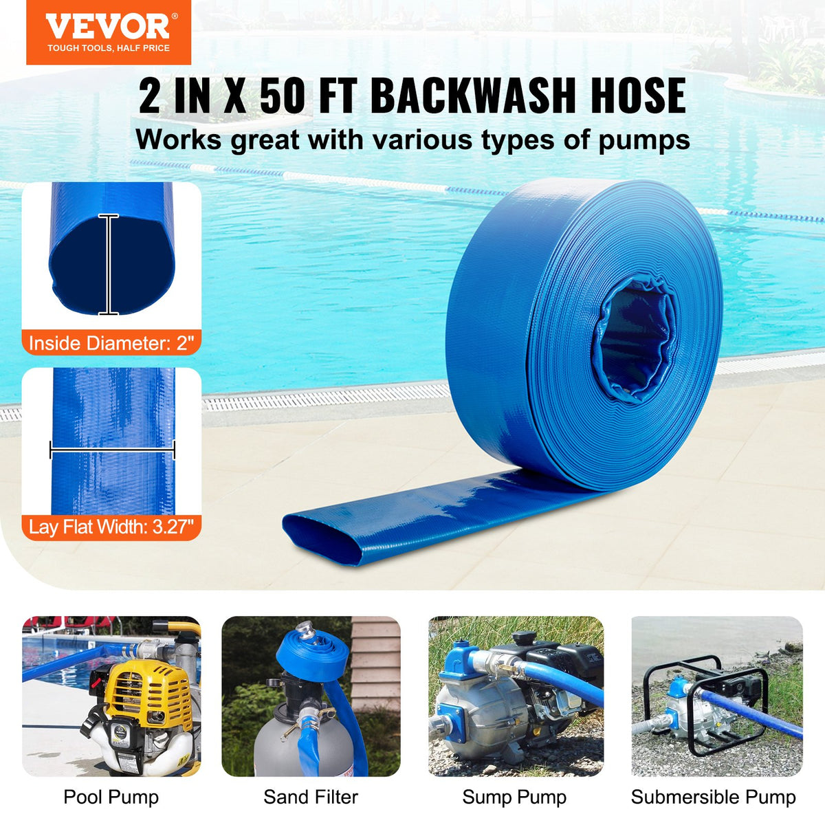 VEVOR Backwash Hose