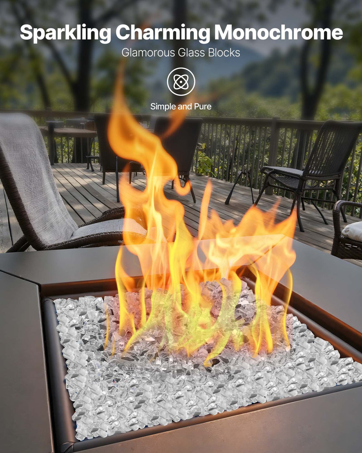 VEVOR Fire Glass