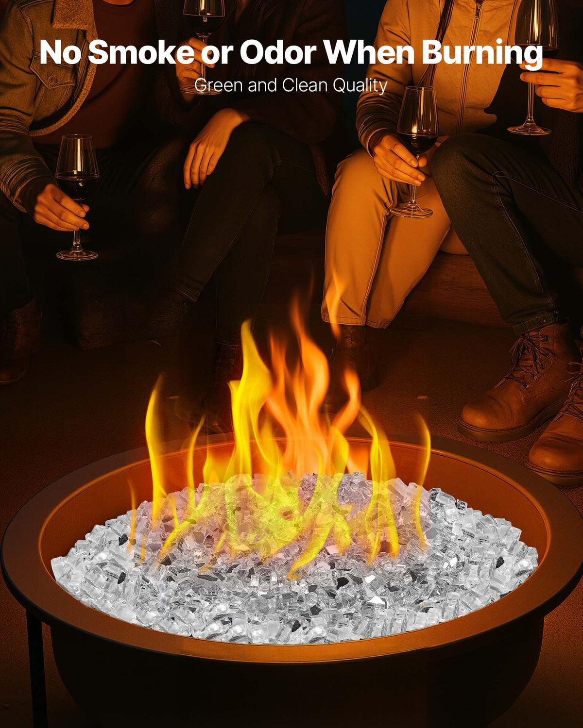 VEVOR Fire Glass