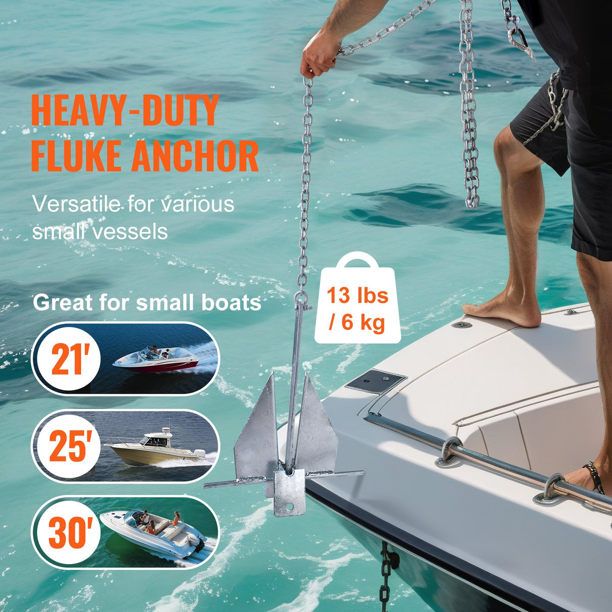 VEVOR Fluke Style Anchor Kit