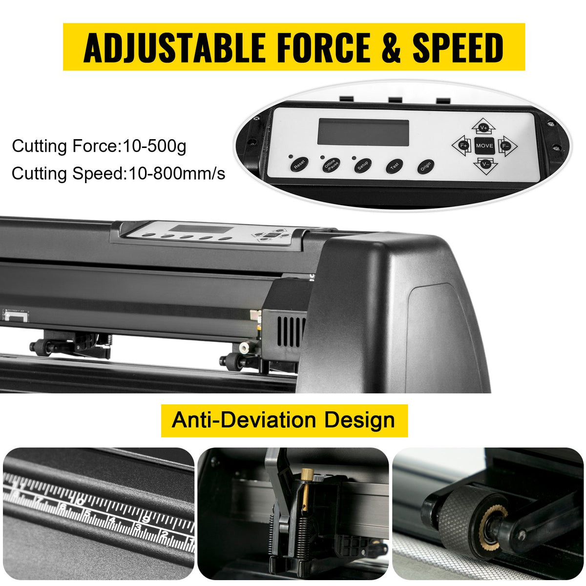 VEVOR 5 in 1 Digital 15"x12" Heat Press&53" Vinyl Cutter w/ Signmaster Software