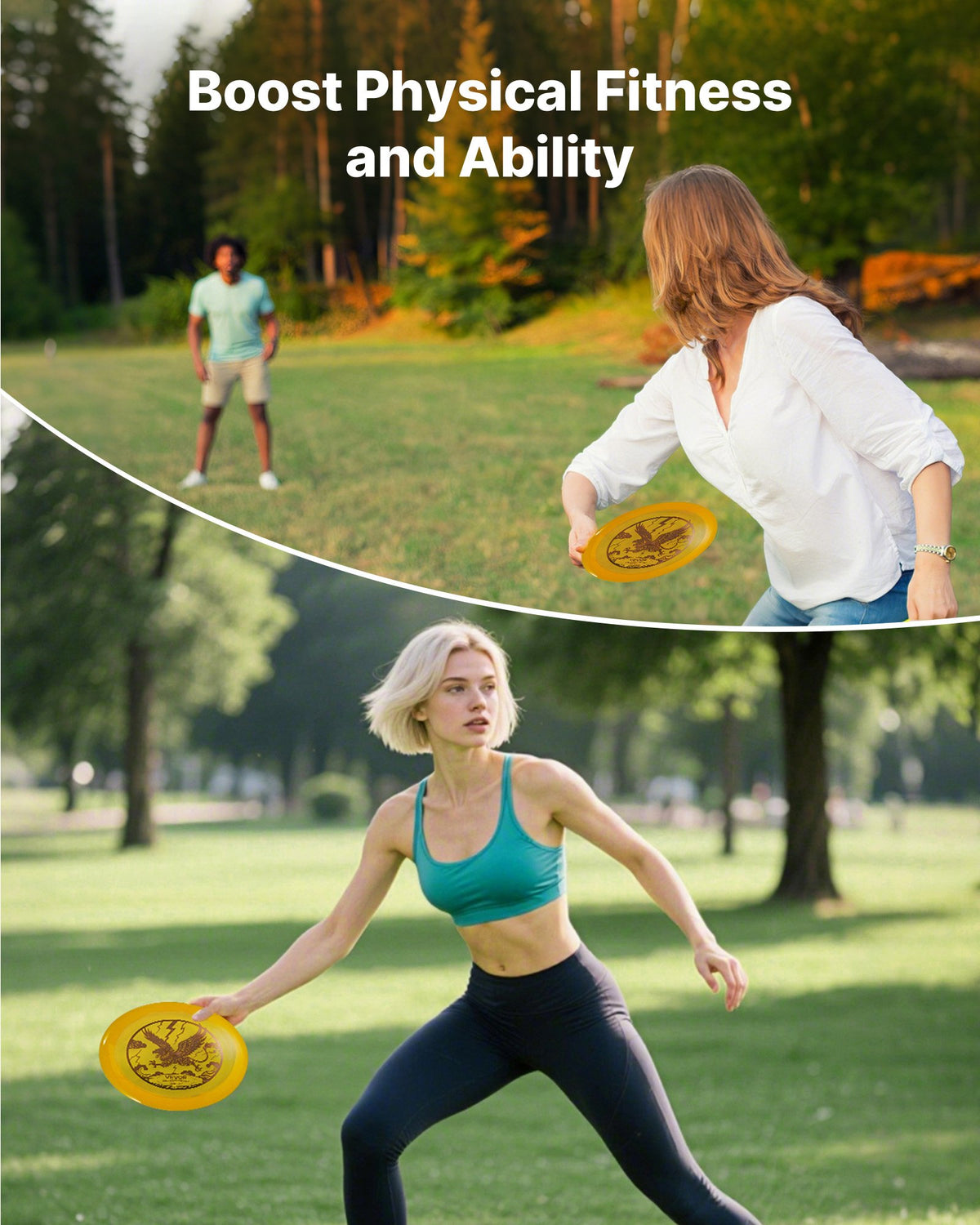 VEVOR Disc Golf Set, 8 Pack Disc Golf Starter Set, Beginners Flying Discs for Full-Body Strength Training, with Putter, Mid-Range, Driver, PDGA Approved, for Outdoor Backyard, Lawn, Beach, and Park