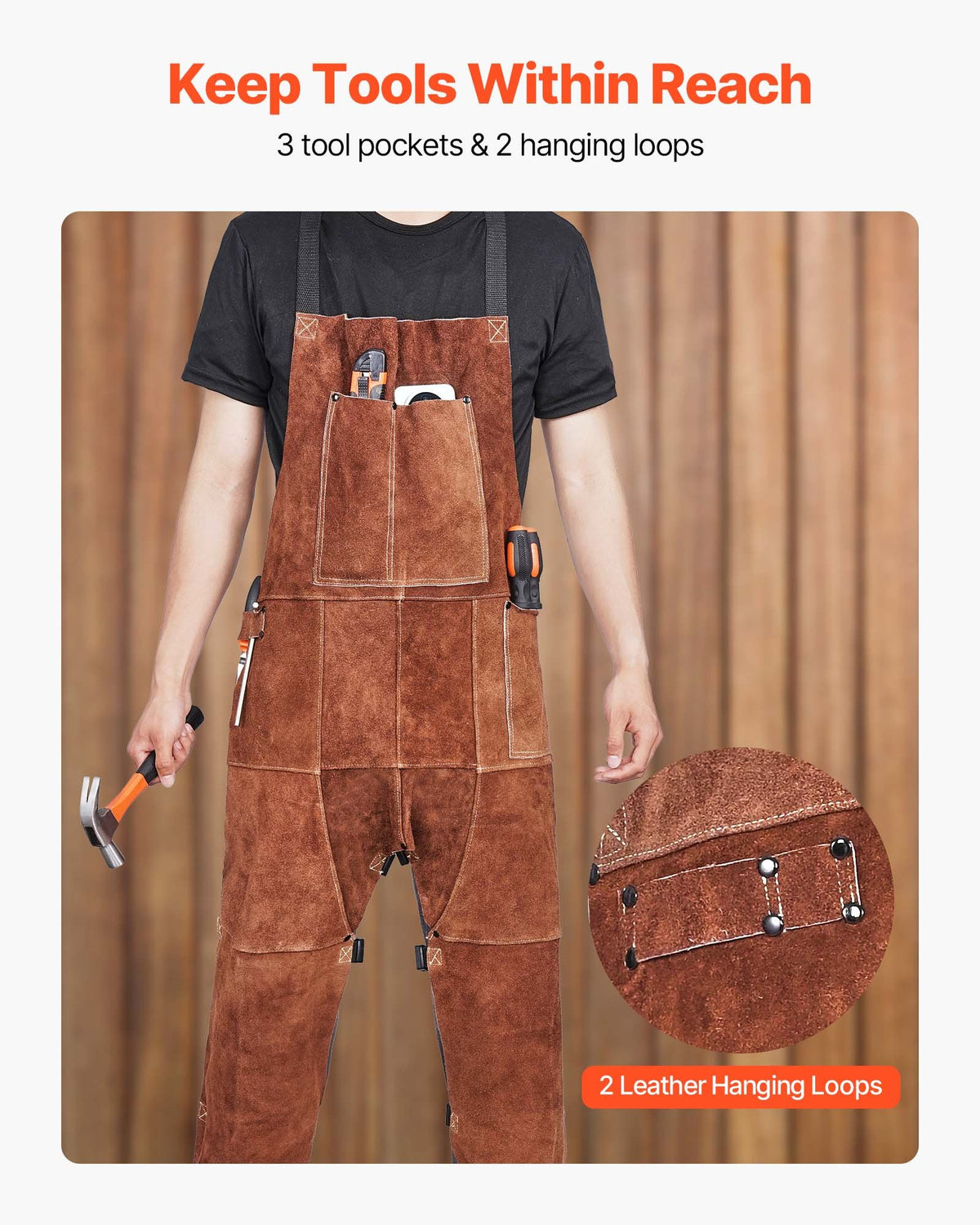 VEVOR Leather Welding Apron Split Leg