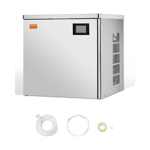 VEVOR Commercial Ice Maker Machine 450 lbs/Day, 22 Inch Stainless Steel Industrial Ice Machine, Self-Cleaning and Scheduled Ice Making, Modular Ice Cube Machine for Restaurant Hotel - Head Only