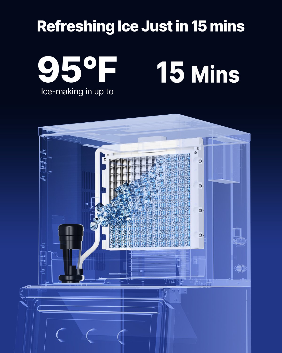 VEVOR Commercial Ice Maker Machine - Head, 249.5 kg/Day Stainless Steel Ice Machine with Self-Cleaning, Scheduled Ice-Making, Adjustable Thickness, Ideal for Restaurant Bar Cafe Hotel - Head Only