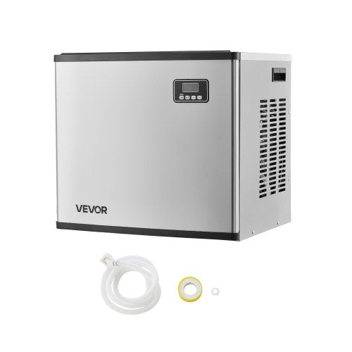 VEVOR Commercial Ice Maker Machine - Head, 181.4 kg/Day Stainless Steel Ice Machine with Self-Cleaning, Scheduled Ice-Making, Adjustable Thickness, Ideal for Restaurant Bar Cafe Hotel - Head Only