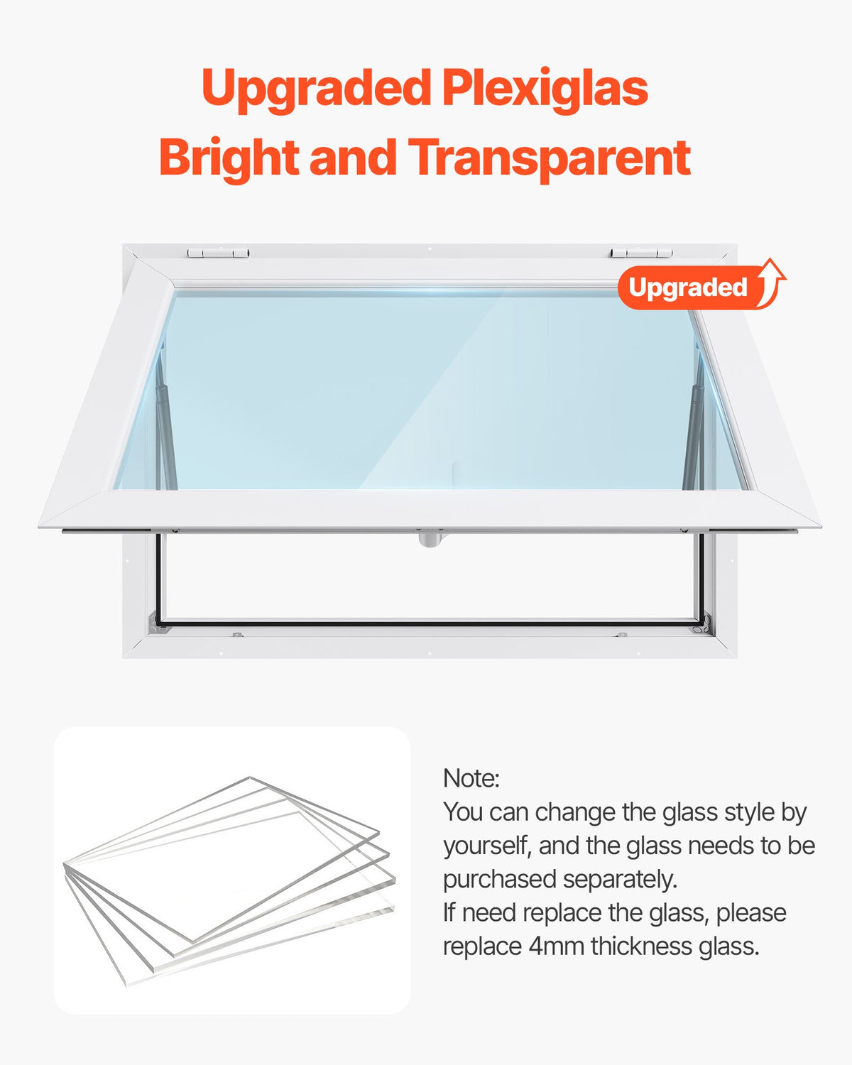 VEVOR Concession Window 92x61 cm, Aluminum Alloy Frame Service Window for Food Truck, Up to 85 Degrees Stand Serving Window with Awning Door and Drag Hook, Rainwater Resistant for Concession Trailers