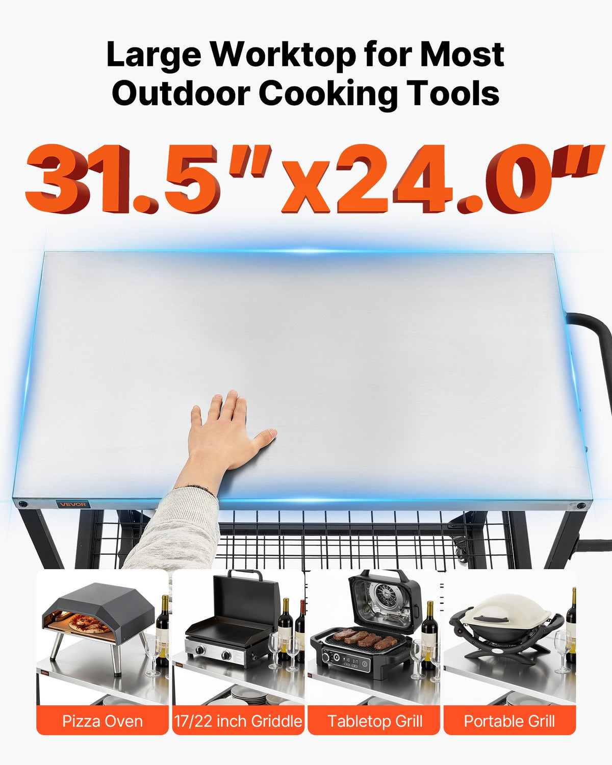 VEVOR Outdoor Grill Cart