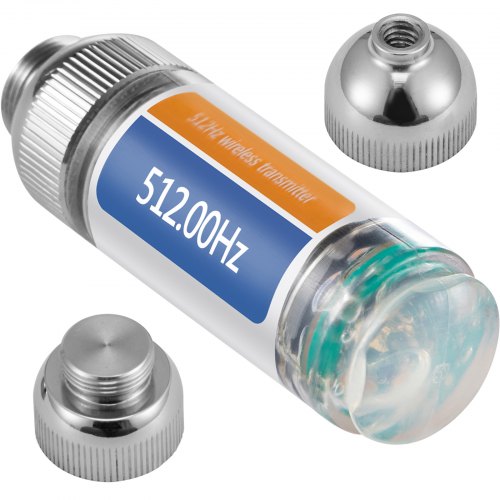 VEVOR 512HZ Sonde 8/5\" and 1/4-20\" Connectors Rigid Drain Locator for Locating & Detecting Small Sewer & Pipelines, Silver
