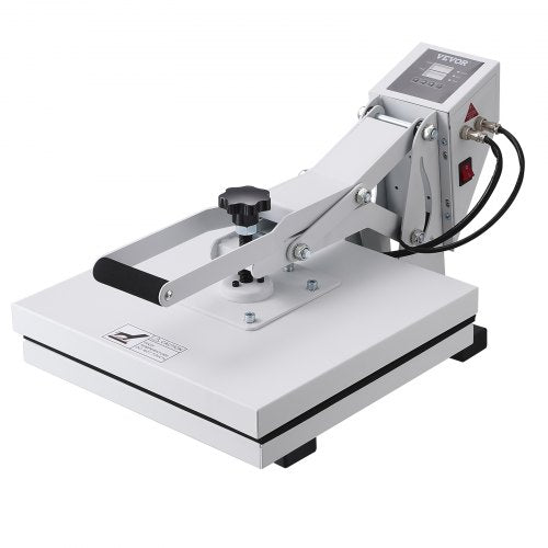 VEVOR Heat Press Machine 38 x 38 cm Heat Transfer Machine for T-Shirt White, for Heat Transfer Vinyl, Fast Heating High Pressure Heat Press, Power Digital Industrial Sublimation Printer, Easy to Use
