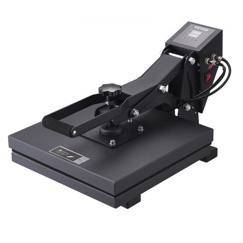 VEVOR Heat Press Machine 38 x 38 cm Heat Transfer Machine for T-Shirts, for Heat Transfer Vinyl, Fast and Even Heating, High Pressure for Digital Industrial-Quality Sublimation Printer, Black