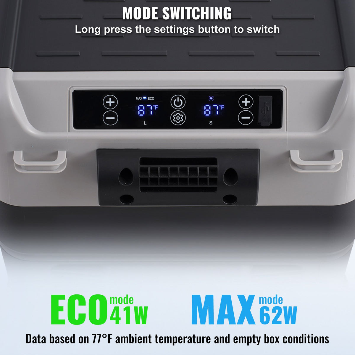 VEVOR Portable Car Refrigerator, 12 Volt Car Refrigerator Fridge, 40 L / 42.3 qt Dual Zone Portable Freezer, -4℉-68℉ Adjustable Temperature, Compressor Cooler for Home, Outdoor, Camping, RV, Car