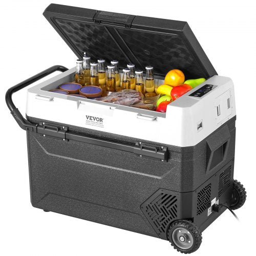 VEVOR Portable Car Refrigerator, 12 Volt Car Refrigerator Fridge, 60 L / 63.4 QT Single Zone Portable Freezer, -4℉-68℉ Adjustable Temperature, Compressor Cooler for Home, Outdoor, Camping, RV, Car