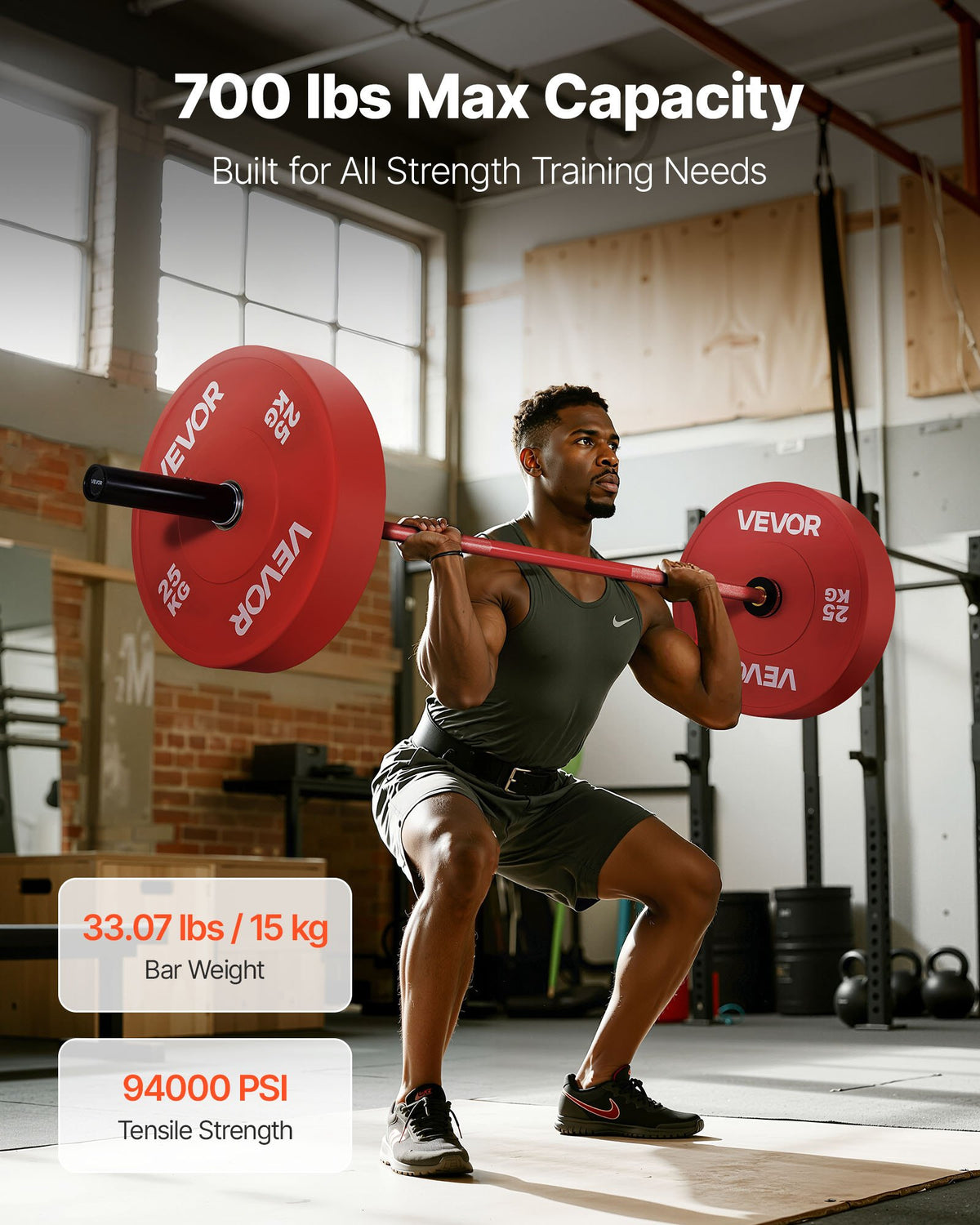 VEVOR 180cm Barbell Bar