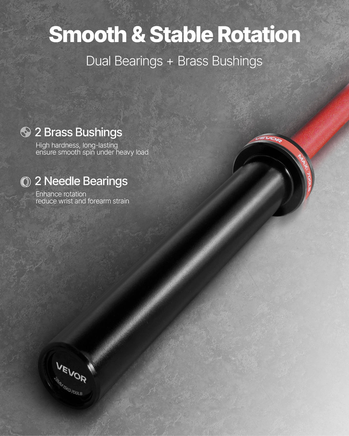 VEVOR 180cm Barbell Bar