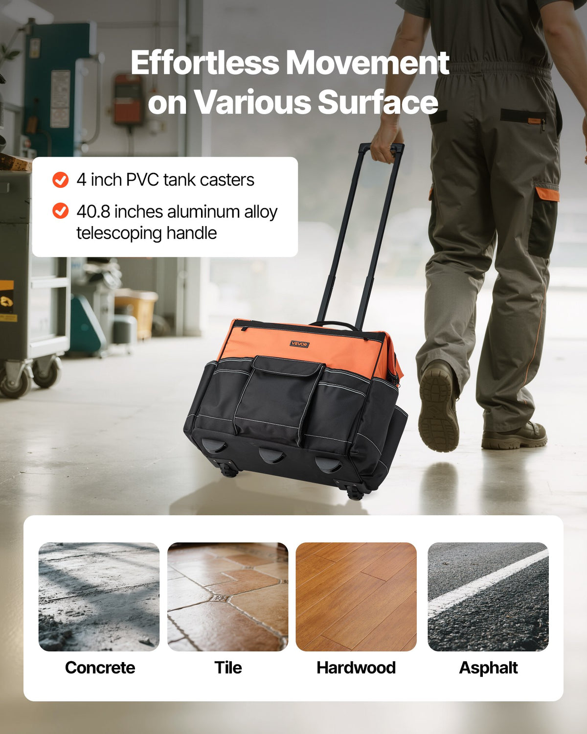 VEVOR Rolling Tool Bag