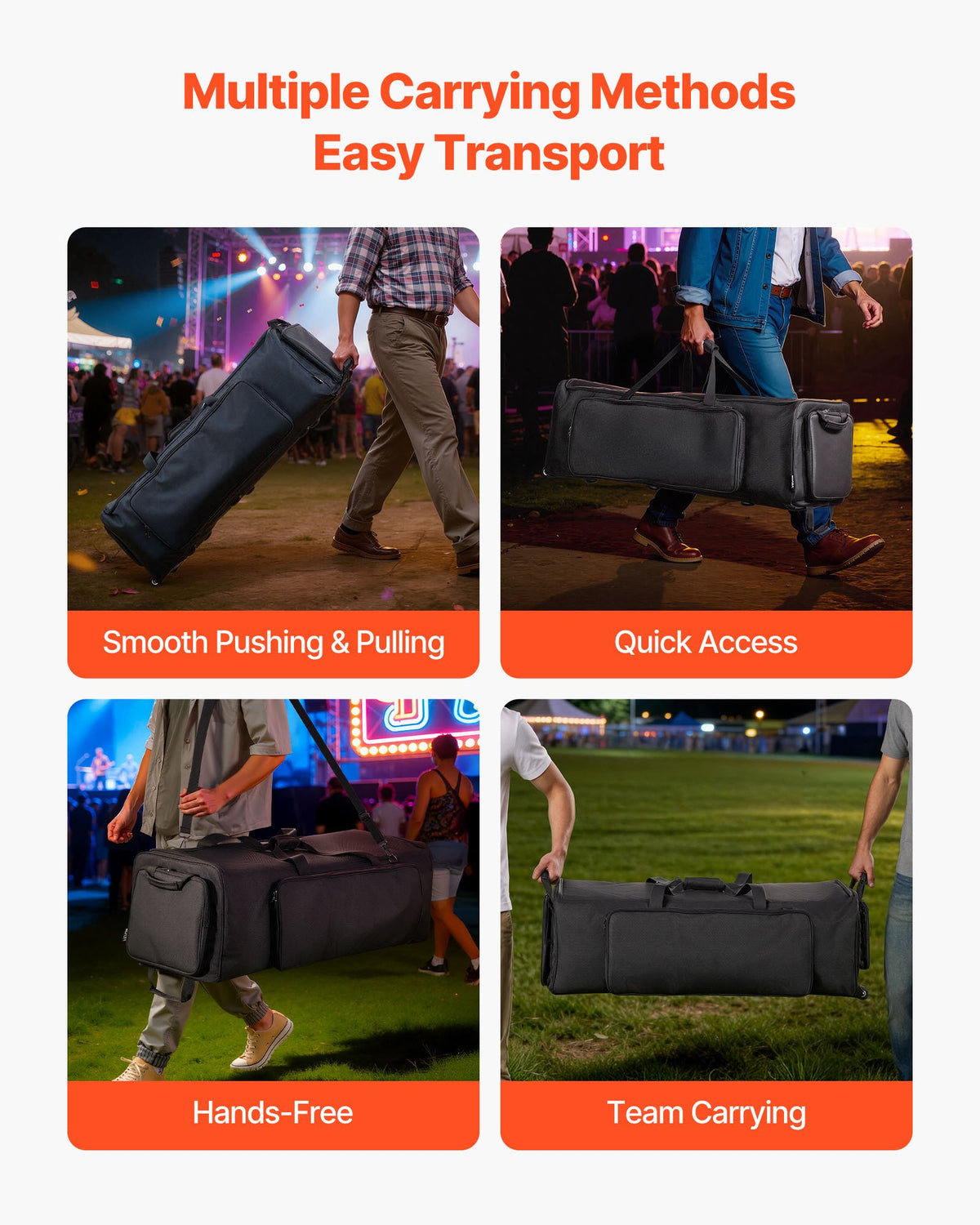 VEVOR Drum Hardware Bag with Wheels