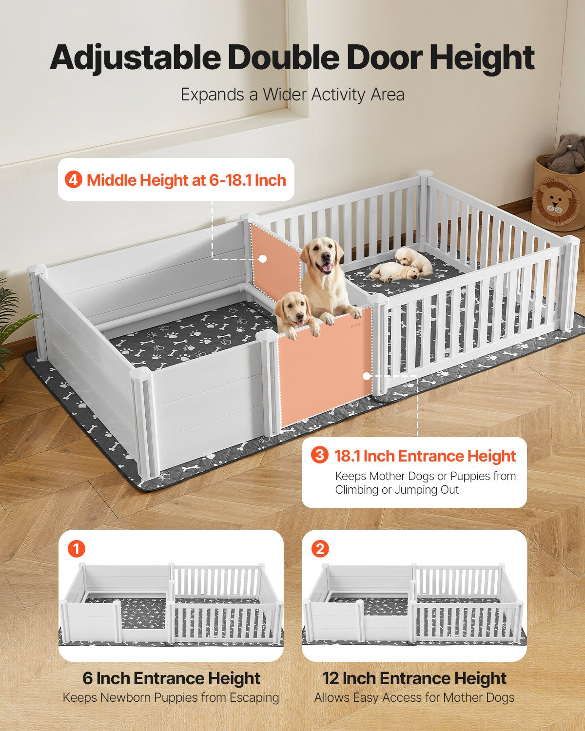 VEVOR Dogs Whelping Box