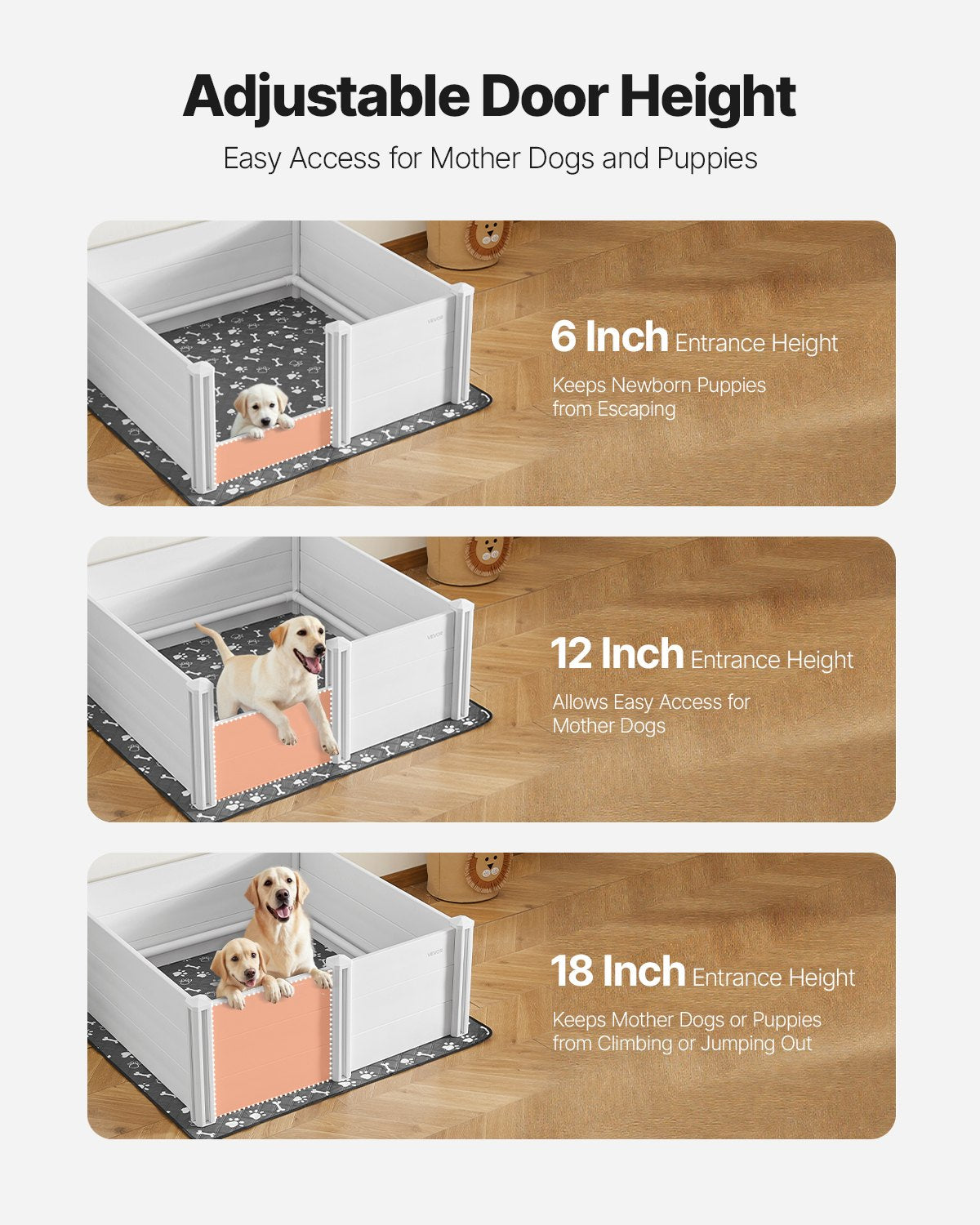 VEVOR Dogs Whelping Box