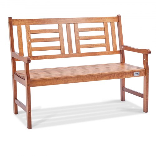 VEVOR Outdoor Bench 48 in/121.9 cm Wood Garden Bench 700 lbs/317.5 kg Park Patio Yard Porch Bench
