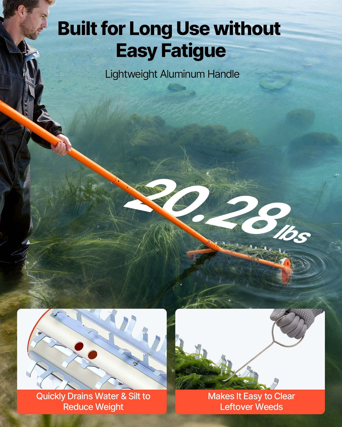 VEVOR Lake Weed Roller