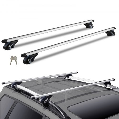 VEVOR Universal Roof Rack Crossbar 132.1 cm Length for Vehicle with Raised Side Rail