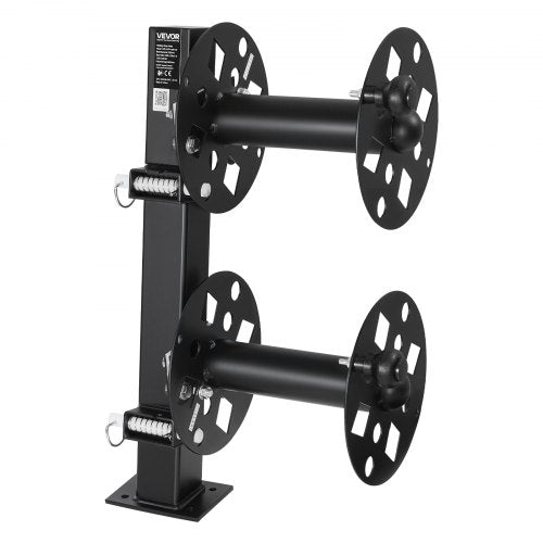 VEVOR Heavy Duty Double Welding Cable Reel, Welding Cable Lead Reels for 45.7m (50 mm²) & 38m (70 mm²) Cable, Powder-Coated Steel Reel with Locking Pin for Service Trucks, Fleet Maintenance, Jobsites
