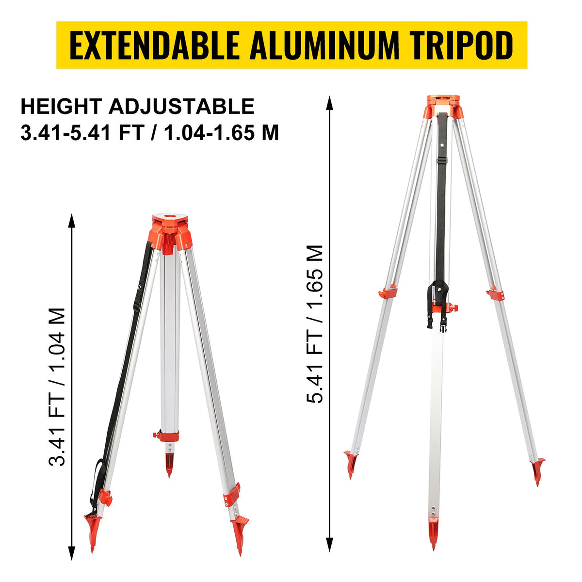 VEVOR  Red Rotary Laser Level Self Leveling Measuring Automatic Self-leveling laser level 360-degree Rotary Scanning 500m + Tripod + 5m Staff