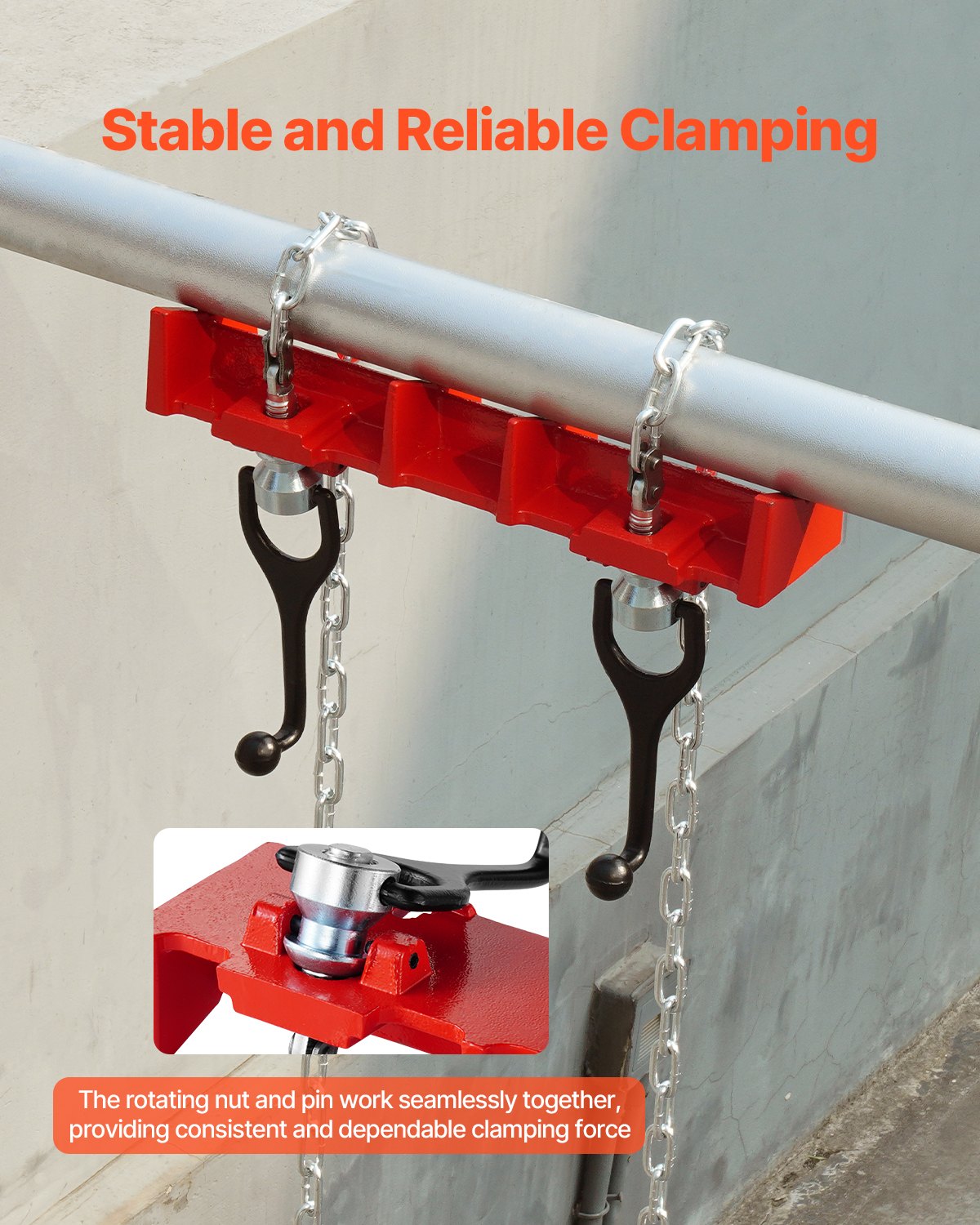 VEVOR Pipe Welding Vise, 1/2 to 8-inch Pipe Welding Clamp with Dual Chains & Crank Handles, Heavy-Duty Cast Iron Vise for a Variety of Pipes